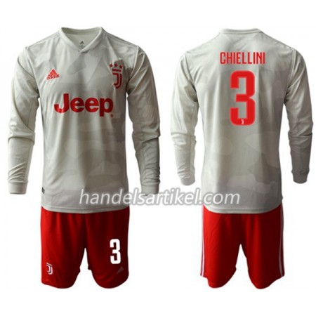 Juventus Turin CHIELLINI 3 Kinder Auswärts Trikotsatz 2019/20 Langarm (+ Kurze Hosen)